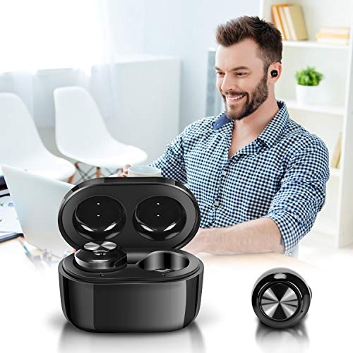 LTDNB Auriculares Bluetooth, Impermeable Auriculares Inalámbricos Bluetooth 5.0 HiFi Mini Twins Estéreo In-Ear Bluetooth con Caja de Carga Portátil para iPhone y Android LTDNB Auriculares Bluetooth, Impermeable Auriculares Inalámbricos Bluetooth 5.0 HiFi Mini Twins Estéreo In-Ear Bluetooth con Caja de Carga Portátil para iPhone y Android