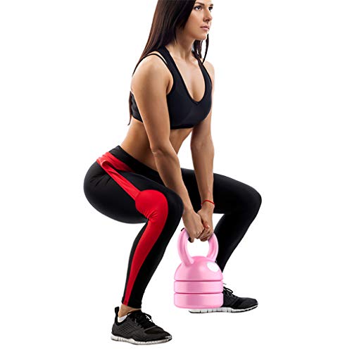 LTINN Equipo De Entrenamiento De Fuerz Y Pesas Ajustables con Pesas Kettlebell para Gimnasios Caseros: Rosa LTINN Equipo De Entrenamiento De Fuerz Y Pesas Ajustables con Pesas Kettlebell para Gimnasios Caseros: Rosa