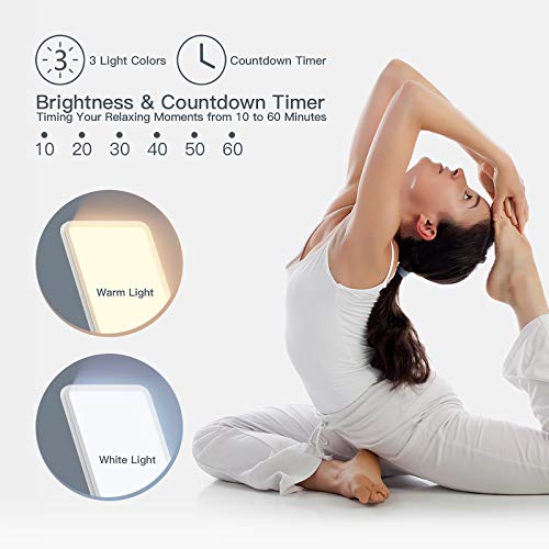 Ltteny Lámpara de luz diurna natural 12000 lux, lampara de espectro completo libre de UV con 3 colores, 6 lámparas con temporizador con función de memoria Ltteny Lámpara de luz diurna natural 12000 lux, lampara de espectro completo libre de UV con 3 colores, 6 lámparas con temporizador con función de memoria