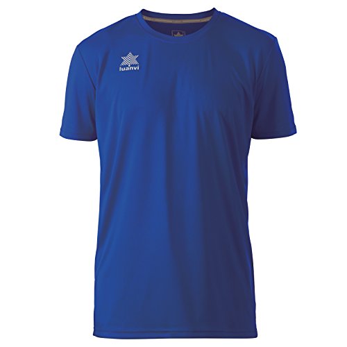 Luanvi Pol Camiseta de Deportes Manga Corta, Hombre, Azul, 4XL