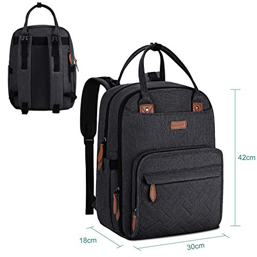 Lubardy Mochila para Pañales Mochilas Maternidad Bolsos Carro Bebe Bolsa Pañalera de Biberones Mama Mujer Grande Impermeable Multifuncional Negro Lubardy Mochila para Pañales Mochilas Maternidad Bolsos Carro Bebe Bolsa Pañalera de Biberones Mama Mujer Grande Impermeable Multifuncional Negro