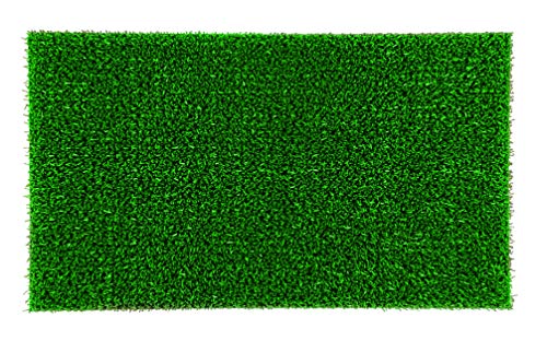 LucaHome - Felpudo Astroturf Reciclado 40x70 con Base Antideslizante, Felpudo de Césped Artificial, Tacto Agradable, Ideal para Interior o Exterior (Verde)