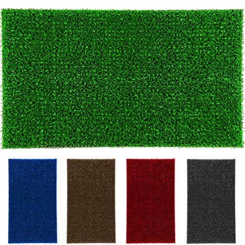 LucaHome - Felpudo Astroturf Reciclado 40x70 con Base Antideslizante, Felpudo de Césped Artificial, Tacto Agradable, Ideal para Interior o Exterior (Verde)