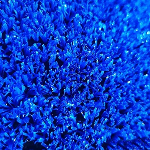 Lucatex – Césped artificial Ibiza 8mm | césped artificial de colores azul, rojo, blanco, verde. | Césped artificial ideal para decoraciones de interior o exterior con fácil instalación (1x10m, Azul)