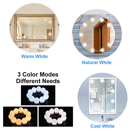 Luces de Espejo Maquillaje, mixigoo Luz de Tocador Luces de Maquillaje LED de Estilo Hollywood Luz de Maquillaje con 10 Bombillas Regulables 3 Modos de Color LáMpara de Espejo CosméTico de Tocador Luces de Espejo Maquillaje, mixigoo Luz de Tocador Luces de Maquillaje LED de Estilo Hollywood Luz de Maquillaje con 10 Bombillas Regulables 3 Modos de Color LáMpara de Espejo CosméTico de Tocador