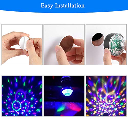 Luces Discoteca Bola, 2pcs Bola LED de Discoteca USB Recargable, Portátil Disco Luz Con 15LED RGB, Cable de datos USB, Lámpara Decorada para Cumpleaños, Discoteca, Fiesta, Bar, Navidad, Coche, Bodas