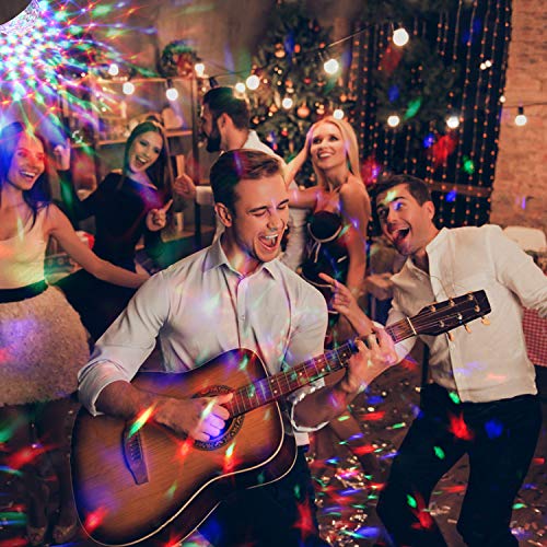 Luces Discoteca, OMERIL Bola de Discoteca con Ritmo de Sonido, Control Remoto, 7 Colores RGB y Función de Temporizador, Luz Discoteca Giratoria para Fiesta, Casa, Navidad, Cumpleaños, Bodas, Niños Luces Discoteca, OMERIL Bola de Discoteca con Ritmo de Sonido, Control Remoto, 7 Colores RGB y Función de Temporizador, Luz Discoteca Giratoria para Fiesta, Casa, Navidad, Cumpleaños, Bodas, Niños