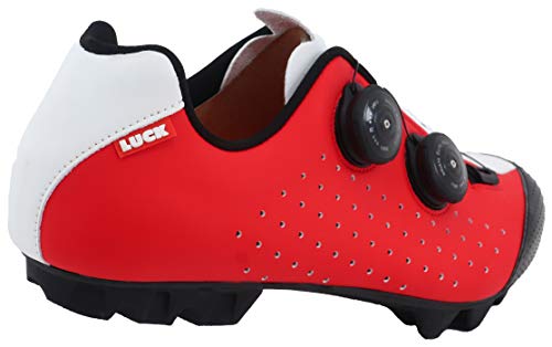 LUCK Zapatilla de Ciclismo MTB Eros con Doble Cierre rotativo de Alta precisión. (45 EU, Rojo) LUCK Zapatilla de Ciclismo MTB Eros con Doble Cierre rotativo de Alta precisión. (45 EU, Rojo)