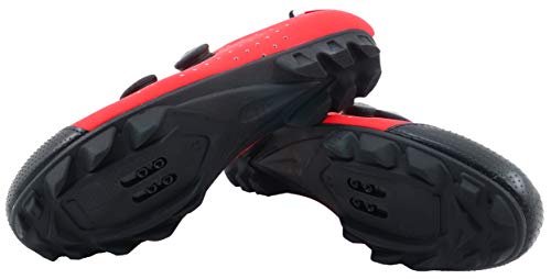 LUCK Zapatilla de Ciclismo MTB Eros con Doble Cierre rotativo de Alta precisión. (45 EU, Rojo) LUCK Zapatilla de Ciclismo MTB Eros con Doble Cierre rotativo de Alta precisión. (45 EU, Rojo)