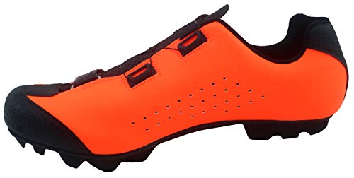 LUCK Zapatilla de Ciclismo MTB ÍCARO con Suela de Carbono y Sistema rotativo de precisión acompañada de un Velcro. (43 EU, Naranja) LUCK Zapatilla de Ciclismo MTB ÍCARO con Suela de Carbono y Sistema rotativo de precisión acompañada de un Velcro. (43 EU, Naranja)