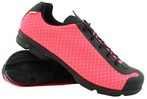 LUCK Zapatillas de Ciclismo Jupiter, Ideal para la práctica de Distintas disciplinas Gracias a su Suela de EVA, construida en una Sola Pieza de Micro Fibras súper Transpirables. (37 EU, Fucsia)