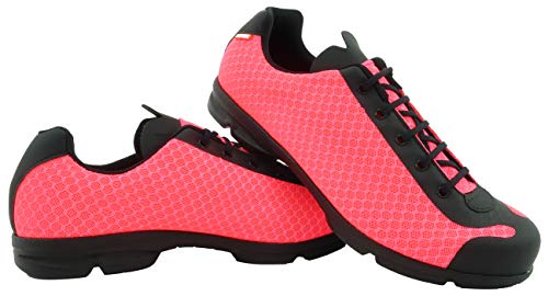 LUCK Zapatillas de Ciclismo Jupiter, Ideal para la práctica de Distintas disciplinas Gracias a su Suela de EVA, construida en una Sola Pieza de Micro Fibras súper Transpirables. (37 EU, Fucsia)