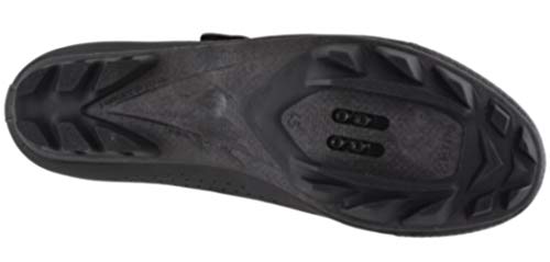LUCK Zapatillas de Ciclismo Matrix Revolution MTB, con una estupenda Suela de Carbono Muy Ligera y rígida y Triple Velcro para un Ajuste (41 EU, Negro)