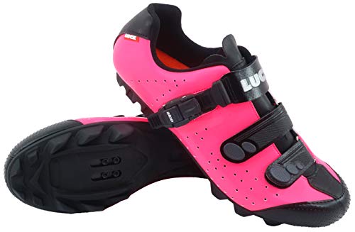 LUCK Zapatillas de Ciclismo MTB ODÍN con Suela de Carbono y Cierre milimétrico de precisión. (46 EU, Fucsia) LUCK Zapatillas de Ciclismo MTB ODÍN con Suela de Carbono y Cierre milimétrico de precisión. (46 EU, Fucsia)