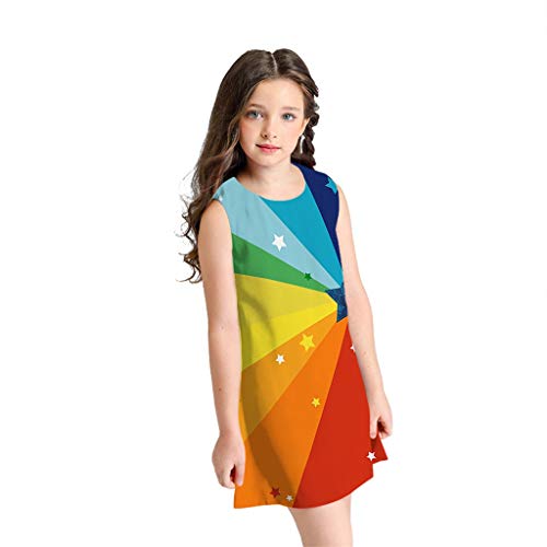 Luckycat BebƩ NiƱas Vestidos, Vestido Casual de Manga Larga con Estampado Animal de Dinosaurio Impresion Animal 3D Lindo para 7-10 aƱos Luckycat BebƩ NiƱas Vestidos, Vestido Casual de Manga Larga con Estampado Animal de Dinosaurio Impresion Animal 3D Lindo para 7-10 aƱos