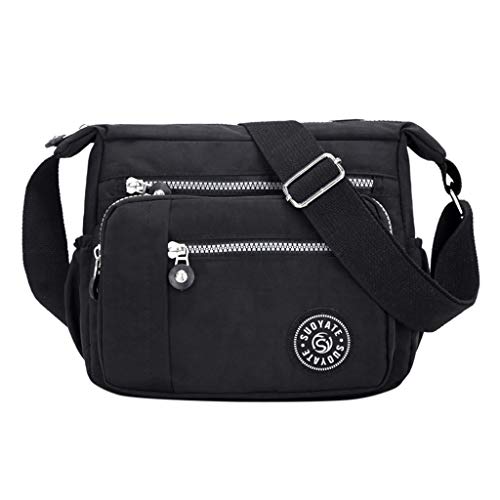 Luckycat Bolso Bandolera Mujer Bolsos de Moda Impermeable Mochilas Bolsas de Viaje Sport Messenger Bag Bolsos Baratos Mano para Escolares Tablet Nylon