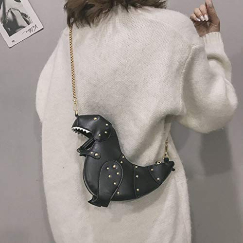 Luckycat Bolso de mano acolchado para mujer, de piel sintética Bolso de Hombro pequeña de Mujer Bolso Bandolera Cuero PU Bolso de Mano Casual Crossbody para niñas Señoras Dinosaurio Diseño creativo Luckycat Bolso de mano acolchado para mujer, de piel sintética Bolso de Hombro pequeña de Mujer Bolso Bandolera Cuero PU Bolso de Mano Casual Crossbody para niñas Señoras Dinosaurio Diseño creativo