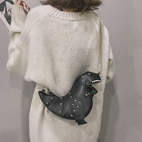 Luckycat Bolso de mano acolchado para mujer, de piel sintética Bolso de Hombro pequeña de Mujer Bolso Bandolera Cuero PU Bolso de Mano Casual Crossbody para niñas Señoras Dinosaurio Diseño creativo Luckycat Bolso de mano acolchado para mujer, de piel sintética Bolso de Hombro pequeña de Mujer Bolso Bandolera Cuero PU Bolso de Mano Casual Crossbody para niñas Señoras Dinosaurio Diseño creativo