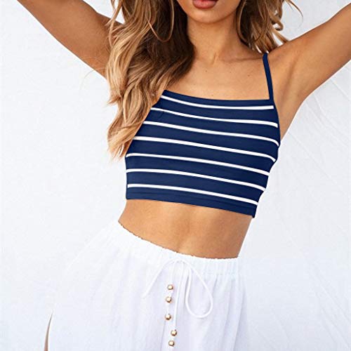 Luckycat Camisetas de Tirantes para Mujer, Mujeres Sexy de Hombros sin Mangas del Tanque Tops Chaleco Camiseta Blusa Crop Tops Camisa De Rayas Luckycat Camisetas de Tirantes para Mujer, Mujeres Sexy de Hombros sin Mangas del Tanque Tops Chaleco Camiseta Blusa Crop Tops Camisa De Rayas