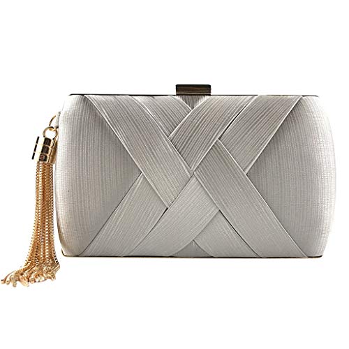 Luckycat Ceremonia de mujer de embrague, Bolso de mano de noche Bolso de mano con estilo Mini Bolso de hombro de Bling de SatéN Cadena Fiesta Fiesta Cóctel con Borla Banquete Fiesta de baile boda Luckycat Ceremonia de mujer de embrague, Bolso de mano de noche Bolso de mano con estilo Mini Bolso de hombro de Bling de SatéN Cadena Fiesta Fiesta Cóctel con Borla Banquete Fiesta de baile boda