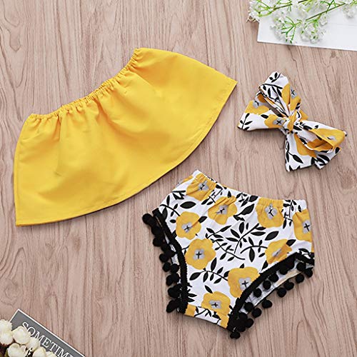 Luckycat Conjunto Rope para Bebe niƱa Verano Hombro Camisa para NiƱas sin Tirantes Blusa Moda Tops para Chica Pantalones Cortos+Blusa +Venda Luckycat Conjunto Rope para Bebe niƱa Verano Hombro Camisa para NiƱas sin Tirantes Blusa Moda Tops para Chica Pantalones Cortos+Blusa +Venda