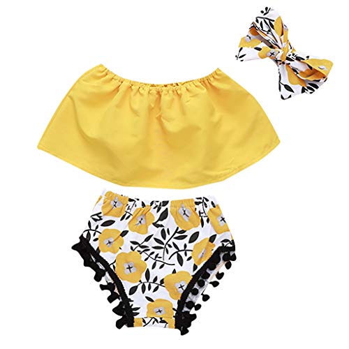 Luckycat Conjunto Rope para Bebe niƱa Verano Hombro Camisa para NiƱas sin Tirantes Blusa Moda Tops para Chica Pantalones Cortos+Blusa +Venda Luckycat Conjunto Rope para Bebe niƱa Verano Hombro Camisa para NiƱas sin Tirantes Blusa Moda Tops para Chica Pantalones Cortos+Blusa +Venda