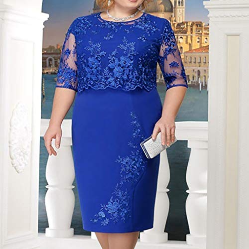 Luckycat Elegante Vestido Verano Manga Corta Vestido Tallas Grandes para Mujer Vestido de Fiesta de Noche de Cóctel para Encaje Sexy Slim Fit Vestido Mujer Luckycat Elegante Vestido Verano Manga Corta Vestido Tallas Grandes para Mujer Vestido de Fiesta de Noche de Cóctel para Encaje Sexy Slim Fit Vestido Mujer