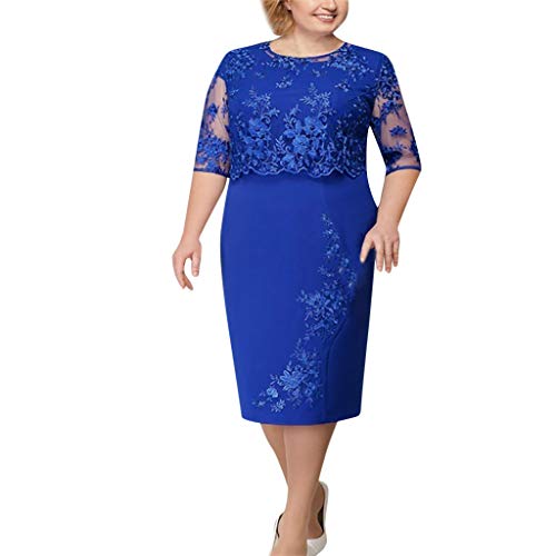 Luckycat Elegante Vestido Verano Manga Corta Vestido Tallas Grandes para Mujer Vestido de Fiesta de Noche de Cóctel para Encaje Sexy Slim Fit Vestido Mujer Luckycat Elegante Vestido Verano Manga Corta Vestido Tallas Grandes para Mujer Vestido de Fiesta de Noche de Cóctel para Encaje Sexy Slim Fit Vestido Mujer