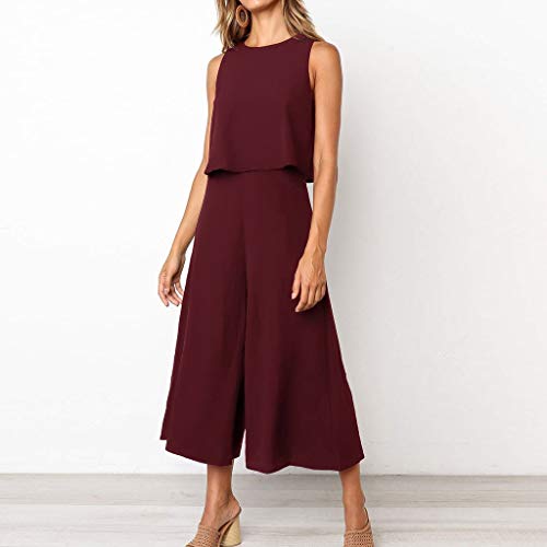 Luckycat Monos Mujer Verano Fiesta Sexy Monos Mujer Fiesta Color Sólido Top de Tirantes Volantes sin Mangas Mujer Verano Elegante Casual Jumpsuit Pantalones Pierna Ancha Monos Verano Luckycat Monos Mujer Verano Fiesta Sexy Monos Mujer Fiesta Color Sólido Top de Tirantes Volantes sin Mangas Mujer Verano Elegante Casual Jumpsuit Pantalones Pierna Ancha Monos Verano