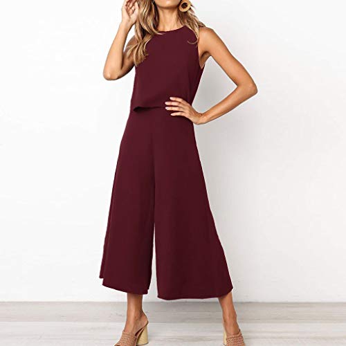 Luckycat Monos Mujer Verano Fiesta Sexy Monos Mujer Fiesta Color Sólido Top de Tirantes Volantes sin Mangas Mujer Verano Elegante Casual Jumpsuit Pantalones Pierna Ancha Monos Verano Luckycat Monos Mujer Verano Fiesta Sexy Monos Mujer Fiesta Color Sólido Top de Tirantes Volantes sin Mangas Mujer Verano Elegante Casual Jumpsuit Pantalones Pierna Ancha Monos Verano