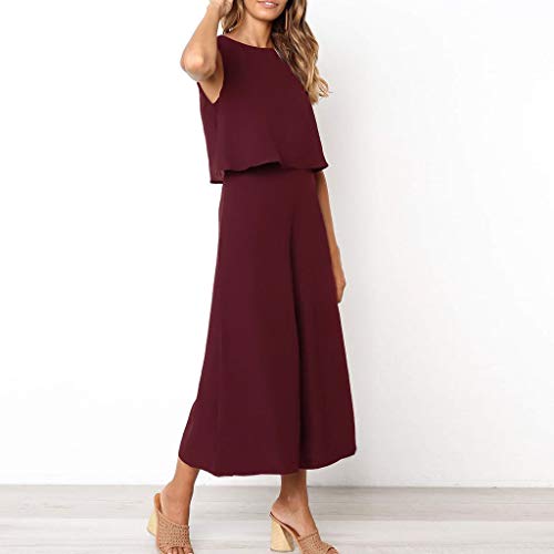 Luckycat Monos Mujer Verano Fiesta Sexy Monos Mujer Fiesta Color Sólido Top de Tirantes Volantes sin Mangas Mujer Verano Elegante Casual Jumpsuit Pantalones Pierna Ancha Monos Verano Luckycat Monos Mujer Verano Fiesta Sexy Monos Mujer Fiesta Color Sólido Top de Tirantes Volantes sin Mangas Mujer Verano Elegante Casual Jumpsuit Pantalones Pierna Ancha Monos Verano