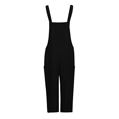 Luckycat Monos Mujer Verano Peto Sin Mangas De Las Mujeres AlgodóN Suelto Vestido Largo Fiesta Mono Mujer Verano Casual Tallas Grandes Algodón Sin Mangas Soild Sling Chaleco Traje Jumsuit