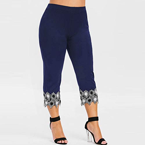 Luckycat Mujer 3/4 Leggings Piratas Tallas Grandes Verano Elastico Cómodo Transpirable Capri Mallas Pantalones Leggings Mujer Deportivas Leggins Yoga Pantalones para Training Running Yoga Fitness