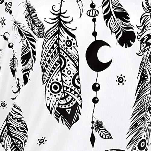 Luckycat Mujer Casual 2 in 1 Camiseta Manga Larga Suelto T-Shirt Tops Mujer Casual Camiseta Manga Corta Sin Tirantes Otoño Estampado de Plumas Suelto T-Shirt Tops Luckycat Mujer Casual 2 in 1 Camiseta Manga Larga Suelto T-Shirt Tops Mujer Casual Camiseta Manga Corta Sin Tirantes Otoño Estampado de Plumas Suelto T-Shirt Tops