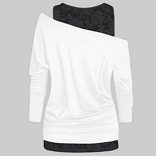 Luckycat Mujer Casual 2 in 1 Camiseta Manga Larga Suelto T-Shirt Tops Mujer Casual Camiseta Manga Corta Sin Tirantes Otoño Estampado de Plumas Suelto T-Shirt Tops Luckycat Mujer Casual 2 in 1 Camiseta Manga Larga Suelto T-Shirt Tops Mujer Casual Camiseta Manga Corta Sin Tirantes Otoño Estampado de Plumas Suelto T-Shirt Tops