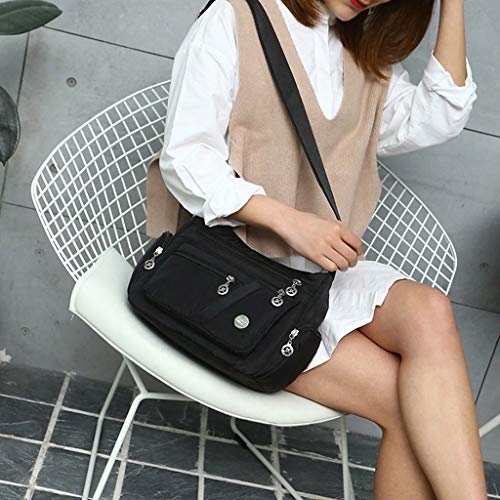 Luckycat Mujer de Bolsos de Moda Impermeable Mochilas Bolsas de Viaje Bolso Bandolera Sport Messenger Bag Bolsos Baratos Mano para Tablet Escolares Nylon