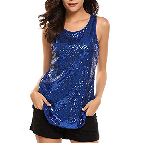 Luckycat Mujer Lentejuela Brillante Shimmer Todos los Más de Purpurina de Lentejuelas para Espaguetis Correa Chaleco sin Mangas Camiseta Tank Top Luckycat Mujer Lentejuela Brillante Shimmer Todos los Más de Purpurina de Lentejuelas para Espaguetis Correa Chaleco sin Mangas Camiseta Tank Top