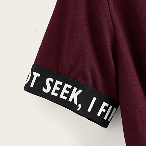 Luckycat Mujeres Casual Manga Corta Camiseta Tops Chaleco Letra Impreso Blusa Camiseta Cuello Redondo Mini Vestidos Sueltos Tops de Verano Chicas Adolescentes Hip Hop Ropa de Baile Rocío Ombligo Luckycat Mujeres Casual Manga Corta Camiseta Tops Chaleco Letra Impreso Blusa Camiseta Cuello Redondo Mini Vestidos Sueltos Tops de Verano Chicas Adolescentes Hip Hop Ropa de Baile Rocío Ombligo