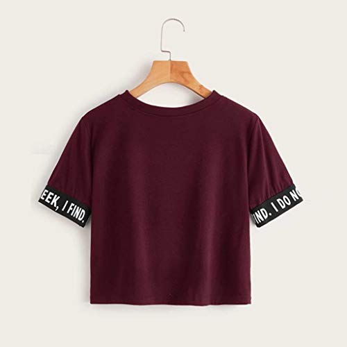 Luckycat Mujeres Casual Manga Corta Camiseta Tops Chaleco Letra Impreso Blusa Camiseta Cuello Redondo Mini Vestidos Sueltos Tops de Verano Chicas Adolescentes Hip Hop Ropa de Baile Rocío Ombligo Luckycat Mujeres Casual Manga Corta Camiseta Tops Chaleco Letra Impreso Blusa Camiseta Cuello Redondo Mini Vestidos Sueltos Tops de Verano Chicas Adolescentes Hip Hop Ropa de Baile Rocío Ombligo