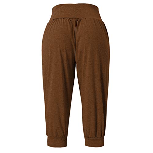 Luckycat Pantalones Aladdin Talla Grande Mujer Tul Pantalones De Casual Anchos Verano 7/8 Pantalones Pantalones Yoga Mujer Basicas Ropa Pantalones Pirata para Correr Mujer Pantalón Aladino