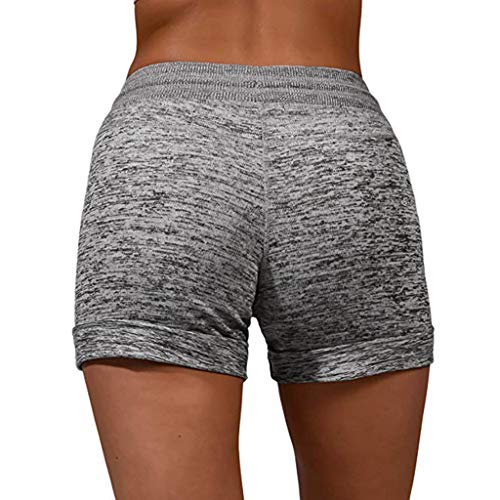 Luckycat Pantalones Cortos de Suelto para Mujer Leggings de Deportes Yoga Ejercicio Running pantalón Deportes de Ocio Mujeres de Verano Pantalones Cortos de Cintura con Cordón Y Cordones para Mujer