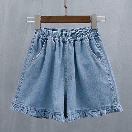 Luckycat Pantalones Cortos para Mujer Pantalones de Verano Boyfriend de Bermudas de Capri Mujer Pantalón Corto Vaquero con Volantes Jeans Pantalones Vaqueros con Bolsillos Luckycat Pantalones Cortos para Mujer Pantalones de Verano Boyfriend de Bermudas de Capri Mujer Pantalón Corto Vaquero con Volantes Jeans Pantalones Vaqueros con Bolsillos