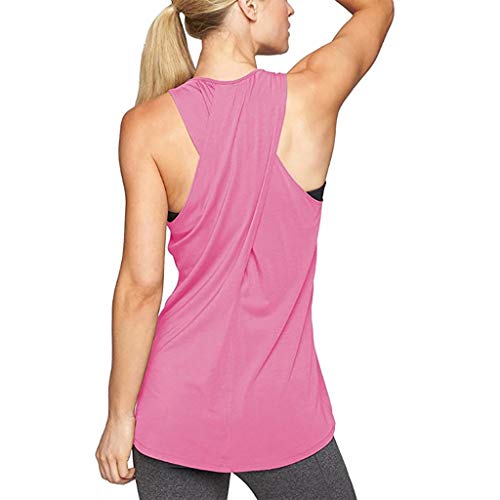 Luckycat Ropa Camiseta sin Mangas Tank Tops para Mujeres, Verano Sexy Deporte Casual Yoga Chaleco Blusa Tops Blusas Crop Tops Vest T Shirt Mujeres