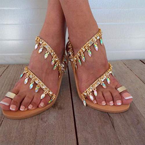 Luckycat Sandalias De Vestir Plano para Mujer Verano Primavera 2020 Calzado Chanclas Fiesta Playa Elegantes Sandalias De Punta Abierta Roma Casual Fiesta Cómodo Luckycat Sandalias De Vestir Plano para Mujer Verano Primavera 2020 Calzado Chanclas Fiesta Playa Elegantes Sandalias De Punta Abierta Roma Casual Fiesta Cómodo