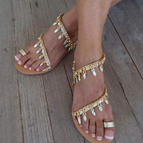 Luckycat Sandalias De Vestir Plano para Mujer Verano Primavera 2020 Calzado Chanclas Fiesta Playa Elegantes Sandalias De Punta Abierta Roma Casual Fiesta Cómodo Luckycat Sandalias De Vestir Plano para Mujer Verano Primavera 2020 Calzado Chanclas Fiesta Playa Elegantes Sandalias De Punta Abierta Roma Casual Fiesta Cómodo
