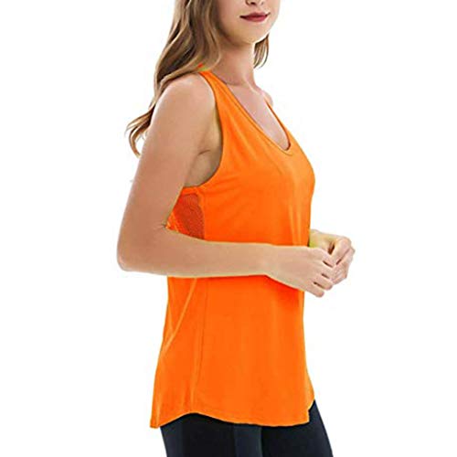 Luckycat Tech Stretch Racerback Tank Top Mujer Camiseta Tirantes sin Mangas de Deporte para Mujer Verano, Tank Top Clásico Chaleco para Fitness Gimnasio Yoga Camiseta de Pijama Dormir