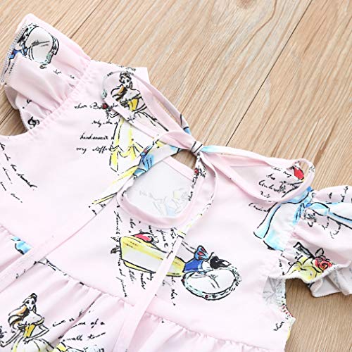 Luckycat Vestido para Niña Fiesta Primavera Verano 2019, Vestido Niña Princesa 2-7 años Manga Corta Blanco Rosa Conjunto Impresión de Dibujos Animados Bebe Nina Mono Falda Volantes Embroidered Casual Luckycat Vestido para Niña Fiesta Primavera Verano 2019, Vestido Niña Princesa 2-7 años Manga Corta Blanco Rosa Conjunto Impresión de Dibujos Animados Bebe Nina Mono Falda Volantes Embroidered Casual
