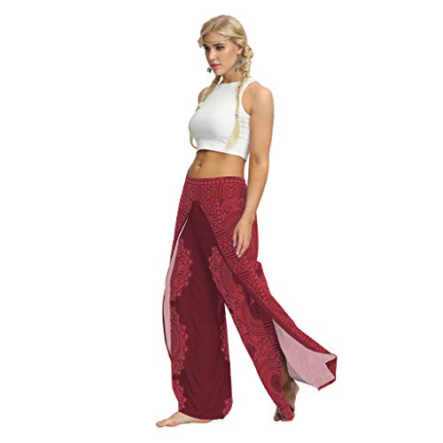 Luckycat Yaga Pantalones Anchos Palazzo Alta División para Yoga Danza Descanso Fitness Pilates Suelta Pantalones de Yoga Cintura Ancha Pantalones fluidos Mujeres Ocasionales de Verano Largo Luckycat Yaga Pantalones Anchos Palazzo Alta División para Yoga Danza Descanso Fitness Pilates Suelta Pantalones de Yoga Cintura Ancha Pantalones fluidos Mujeres Ocasionales de Verano Largo