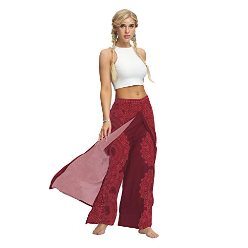Luckycat Yaga Pantalones Anchos Palazzo Alta División para Yoga Danza Descanso Fitness Pilates Suelta Pantalones de Yoga Cintura Ancha Pantalones fluidos Mujeres Ocasionales de Verano Largo Luckycat Yaga Pantalones Anchos Palazzo Alta División para Yoga Danza Descanso Fitness Pilates Suelta Pantalones de Yoga Cintura Ancha Pantalones fluidos Mujeres Ocasionales de Verano Largo