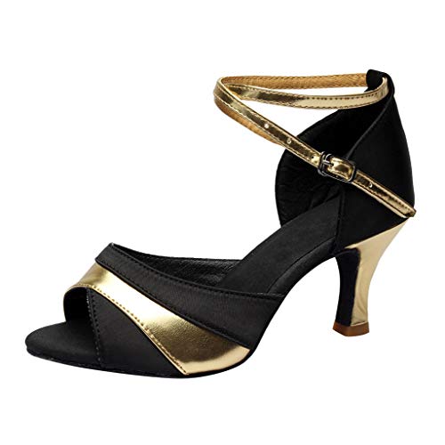 Luckycat Zapatos de tacón Alto de Baile de Salsa Latina para Mujer Rumba Zapatos de Baile de salón de Baile de vals de Vestir 7cm Luckycat Zapatos de tacón Alto de Baile de Salsa Latina para Mujer Rumba Zapatos de Baile de salón de Baile de vals de Vestir 7cm